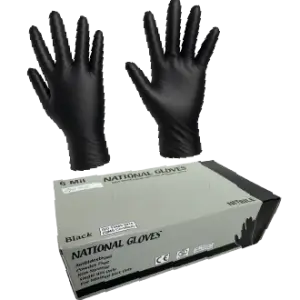 Guantes de nitrilo negros G0710 (S-M-L-XL)